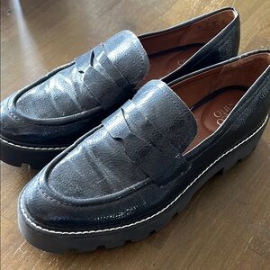 Franco Sarto 8 blue Black Loafers